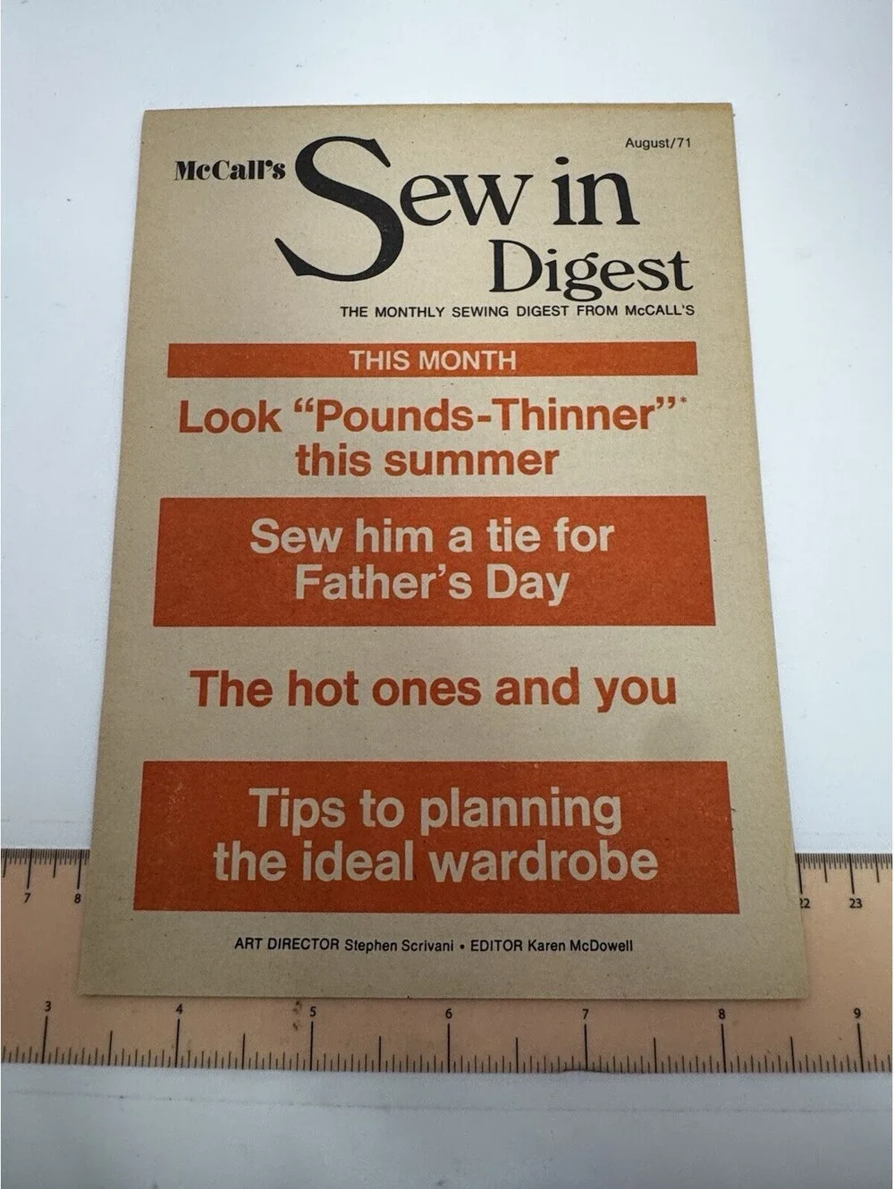 The McCall Pattern Company Sew In Digest Lot Of 4 1971 & 1972